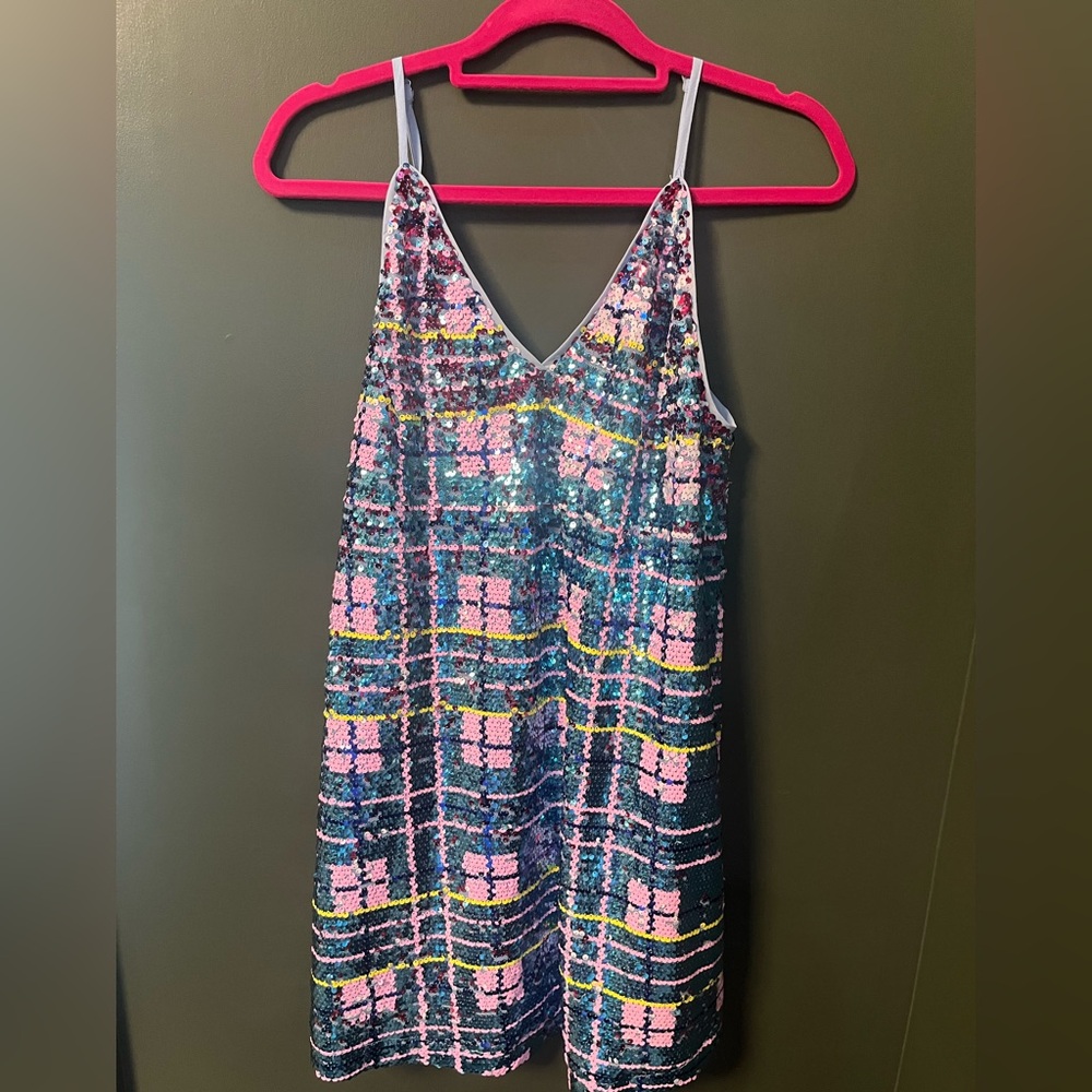 Buddy Love Sparkling Plaid Mini Dress